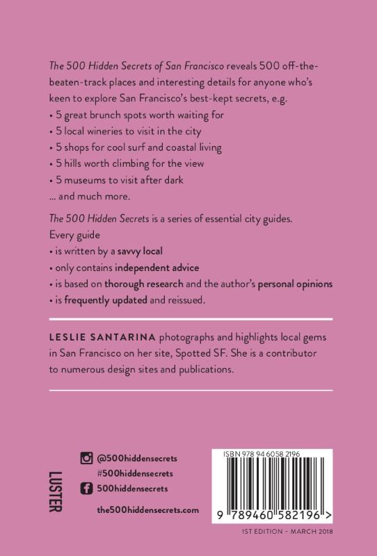 Achterkant van The 500 Hidden Secrets of San Francisco