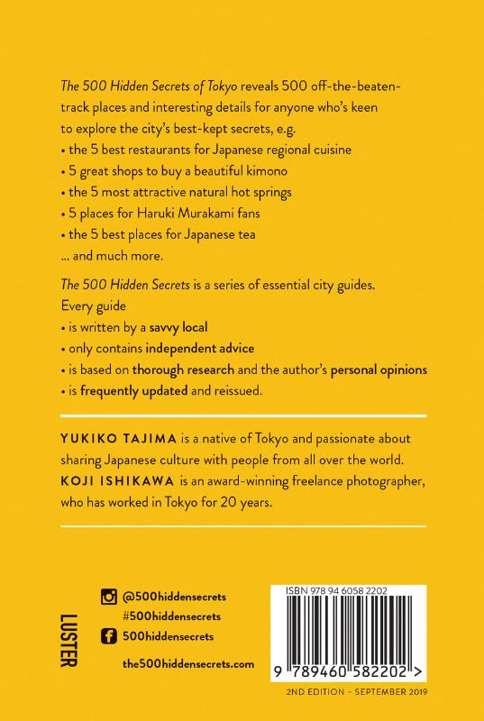 Achterkant van The 500 Hidden Secrets of Tokyo