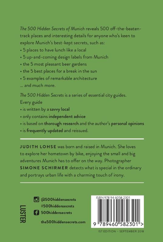Achterkant van The 500 Hidden Secrets of Munich
