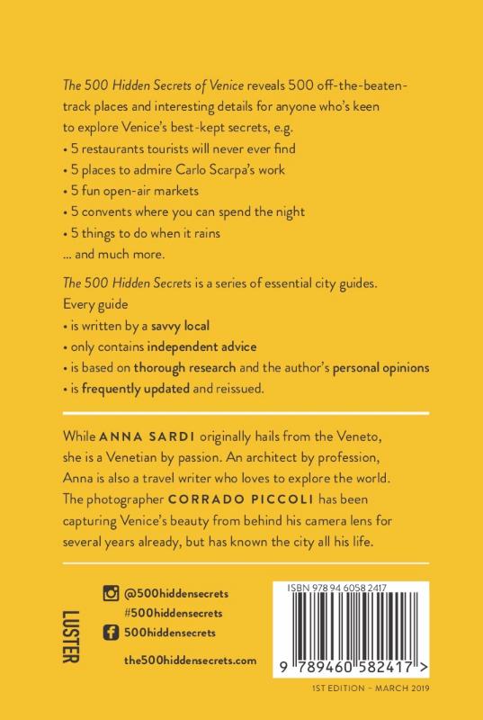 Achterkant van The 500 Hidden Secrets of Venice