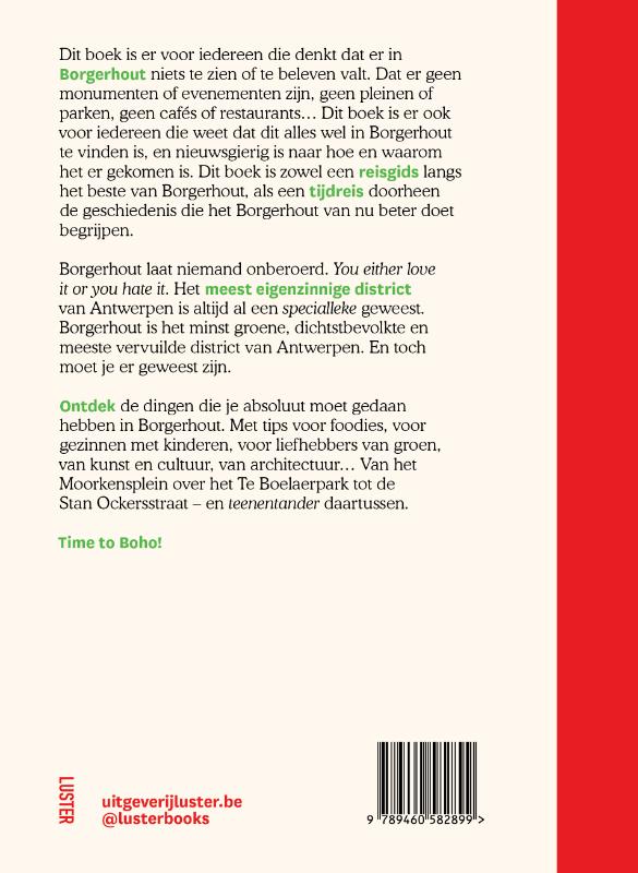 Achterkant van Reisgids Borgerhout