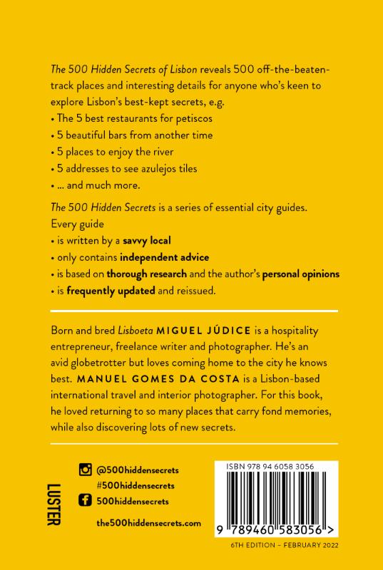 Achterkant van The 500 Hidden Secrets of Lisbon