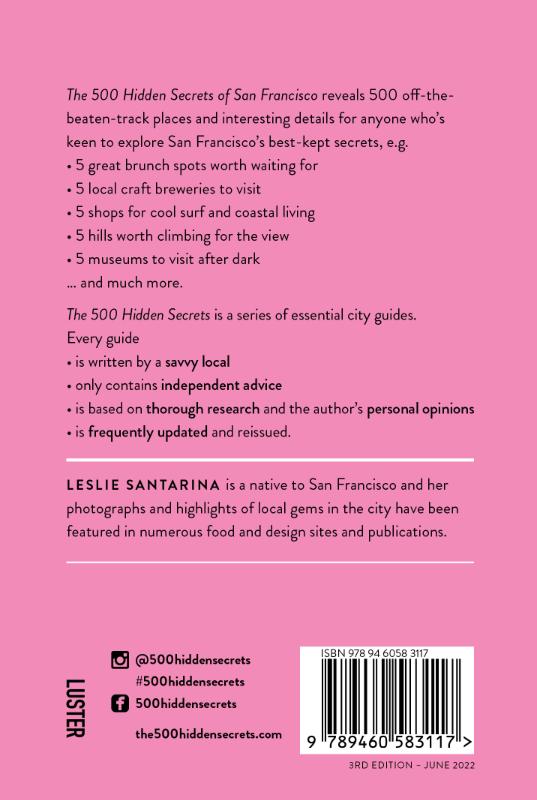 Achterkant van The 500 Hidden Secrets of San Francisco