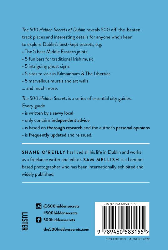 Achterkant van The 500 Hidden Secrets of Dublin