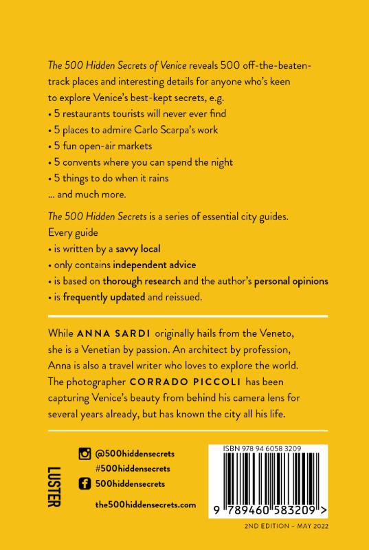 Achterkant van The 500 Hidden Secrets of Venice