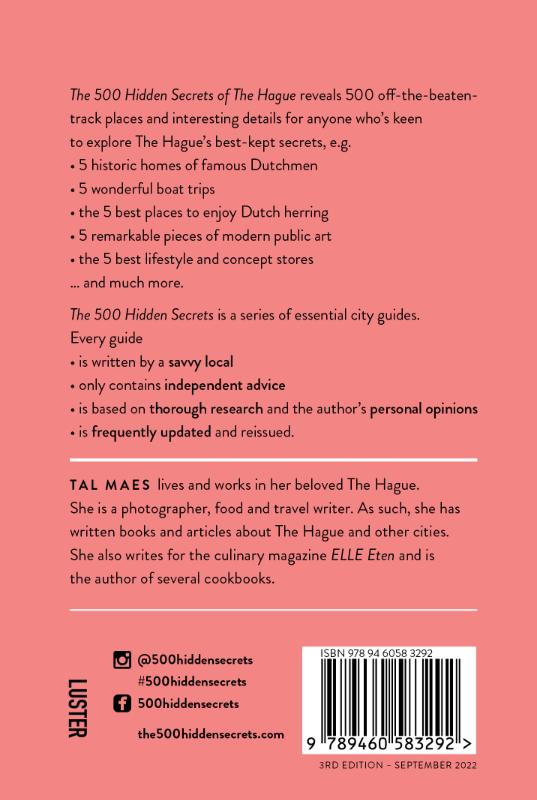 Achterkant van The 500 Hidden Secrets of The Hague