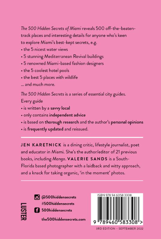Achterkant van The 500 Hidden Secrets of Miami