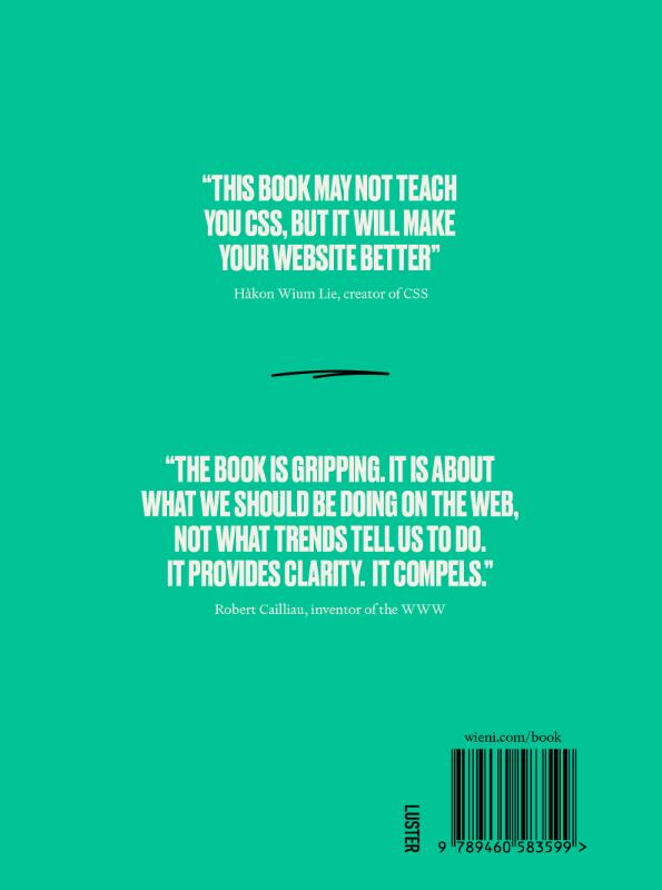 Achterkant van The web is a gift