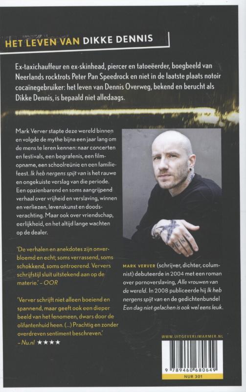 Achterkant van Ik heb nergens spijt van