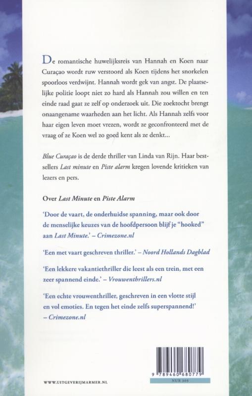 Achterkant van Blue Curacao