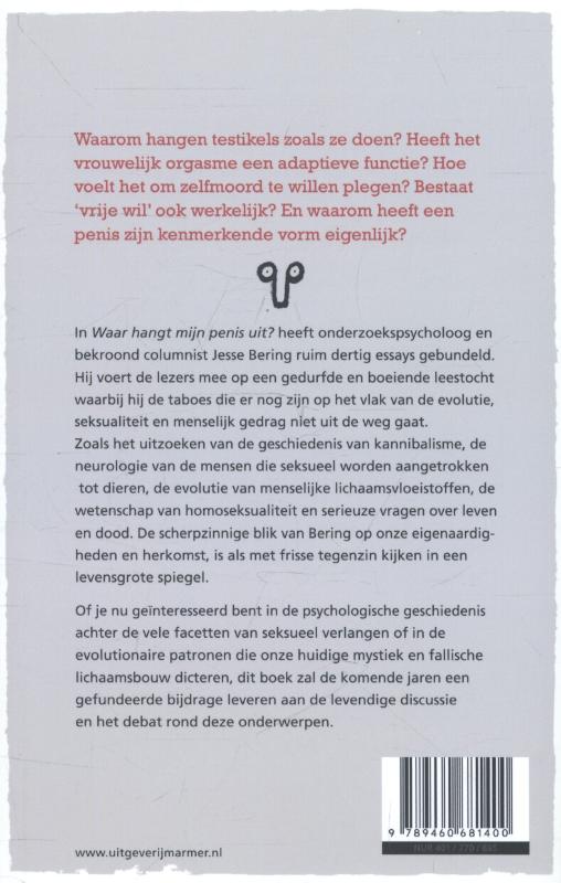 Achterkant van Waar hangt mijn penis uit?