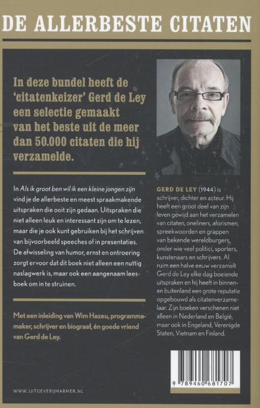 Achterkant van Als ik groot ben wil ik een kleine jongen zijn