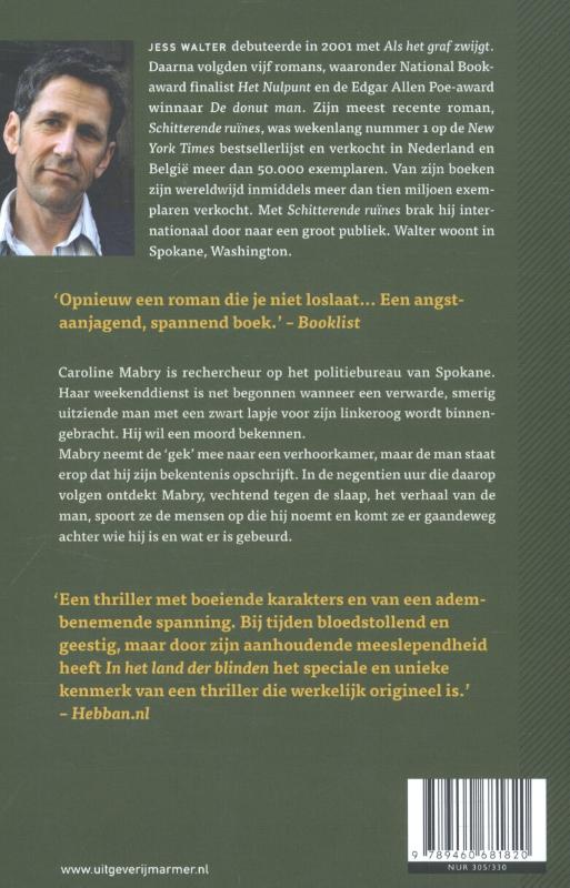 Achterkant van In het land der blinden