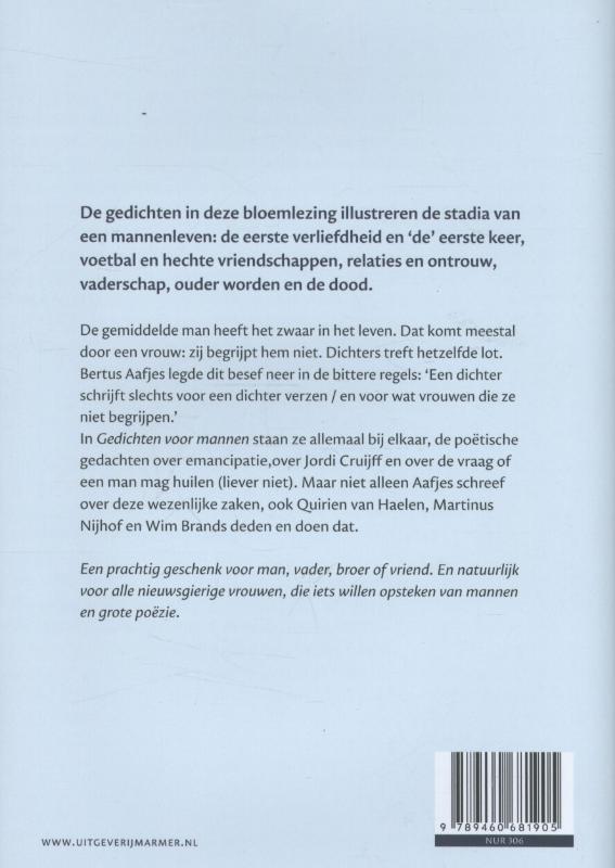 Achterkant van Gedichten voor mannen