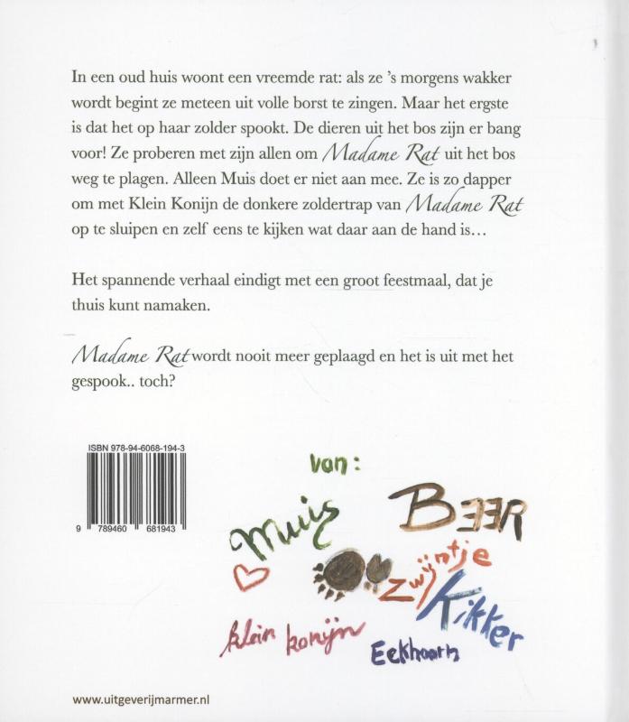 Achterkant van Het spookt bij Madame Rat