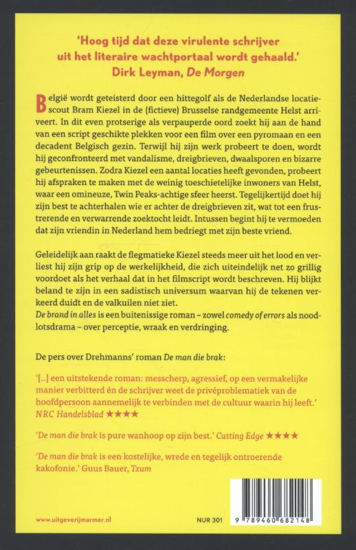 Achterkant van De brand in alles