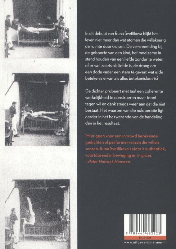 Achterkant van Deze zachte witte kamer
