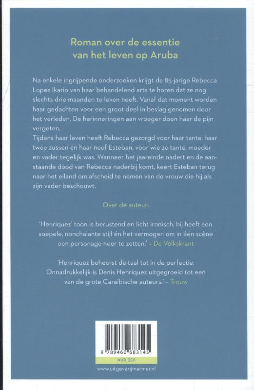 Achterkant van Het sterven van Rebecca Lopez Ikario