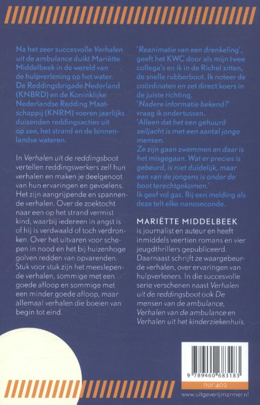 Achterkant van Verhalen uit de reddingsboot