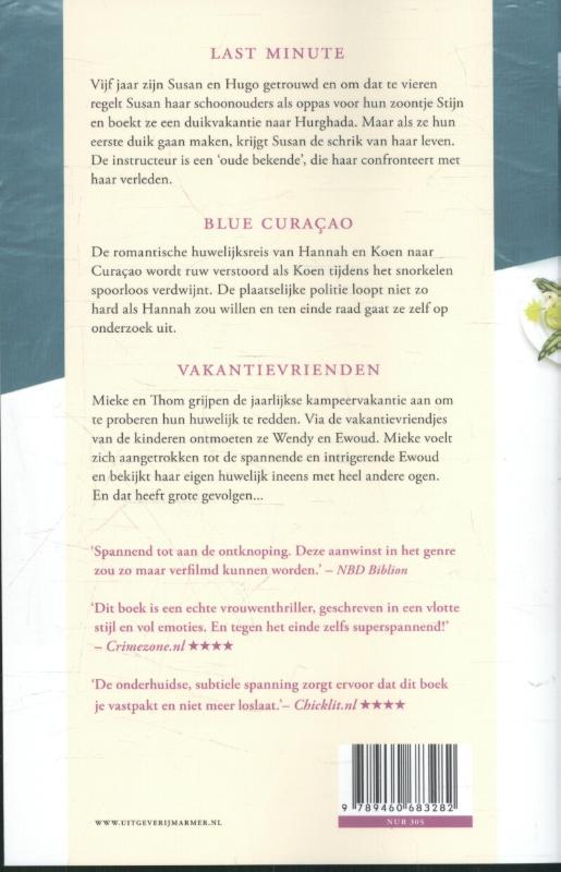 Achterkant van Last Minute, Blue Curacao & Vakantievrienden