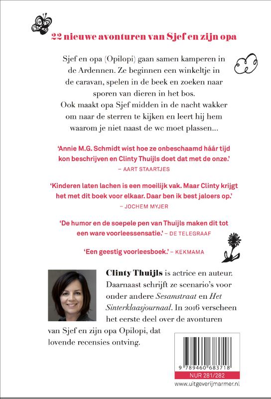 Achterkant van Avonturen van Sjef en zijn opa