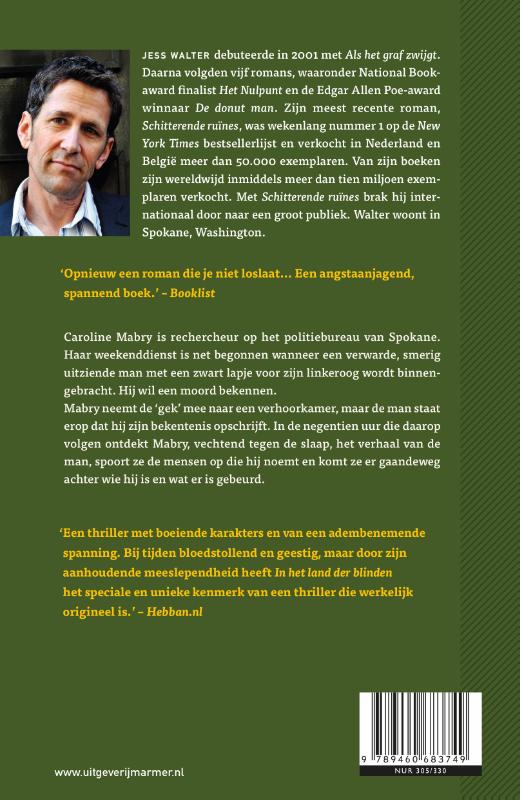 Achterkant van In het land der blinden