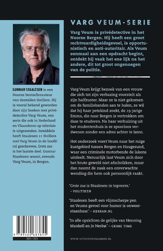 Achterkant van Grote zus