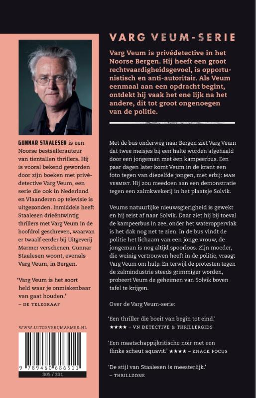 Achterkant van Achtervolgd door de dood