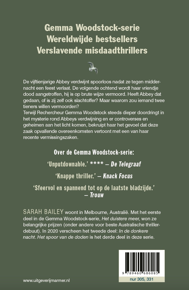 Achterkant van Het spoor van de doden