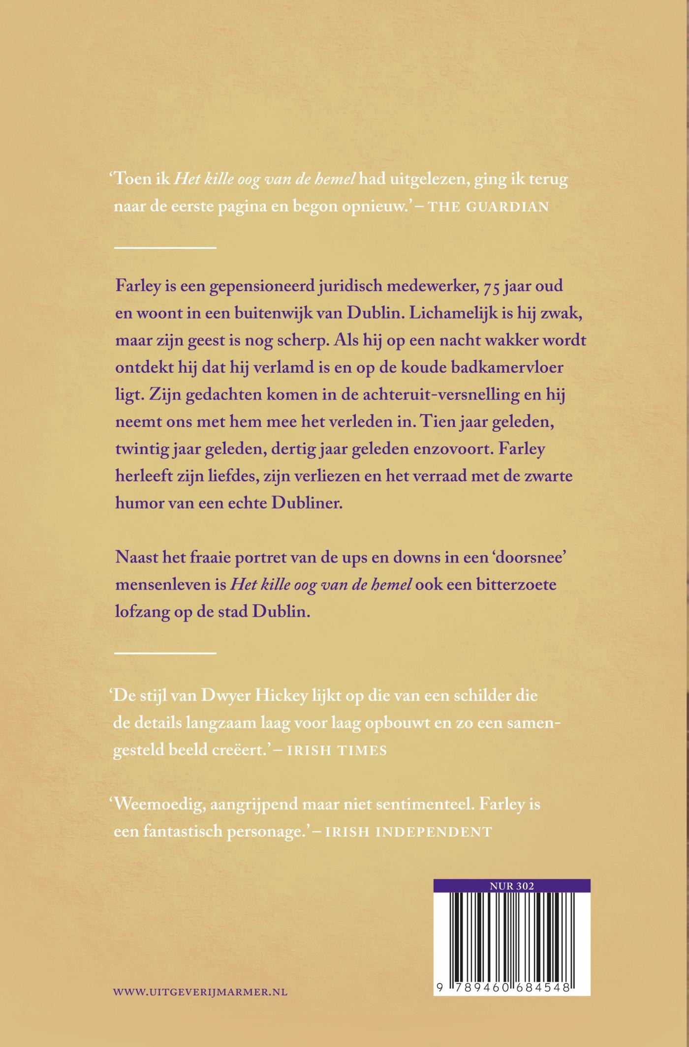 Achterkant van Het kille oog van de hemel