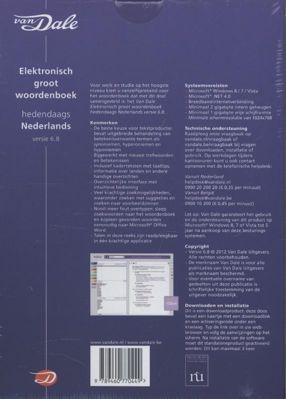 Achterkant van Hedendaags Nederlands 6.8