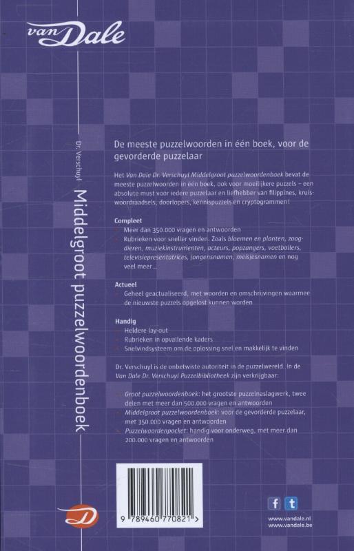 Achterkant van Middelgroot puzzelwoordenboek