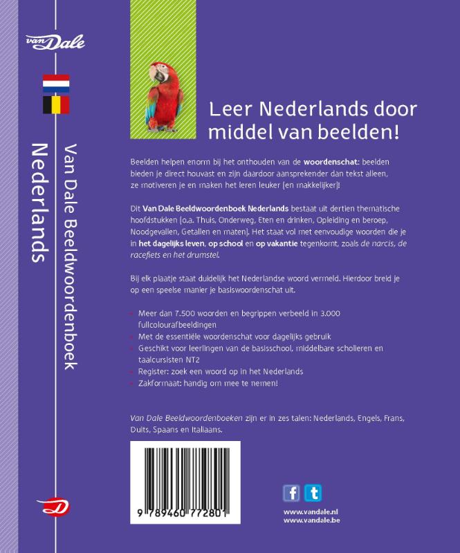 Achterkant van Nederlands