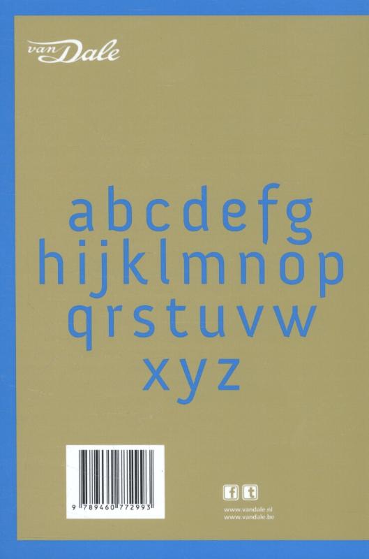 Achterkant van Van Dale Pocketwoordenboek Nederlands-Engels