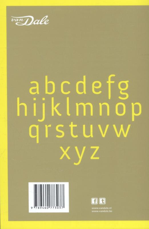 Achterkant van Van Dale Pocketwoordenboek Nederlands-Duits