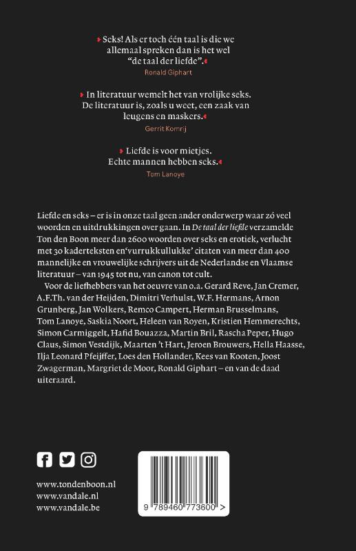 Achterkant van De taal der liefde
