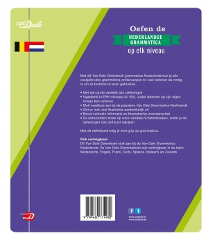 Achterkant van Van Dale Oefenboek grammatica Nederlands