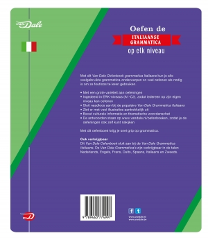 Achterkant van Van Dale Oefenboek grammatica Italiaans