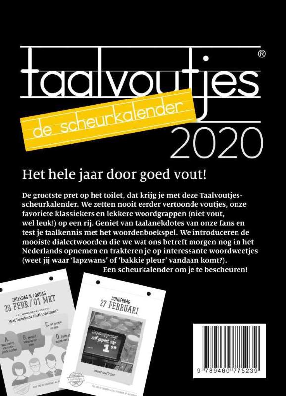 Achterkant van 2020