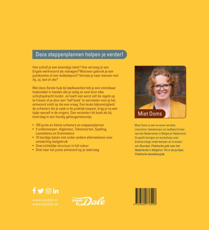 Achterkant van Eerste hulp bij taalkwesties
