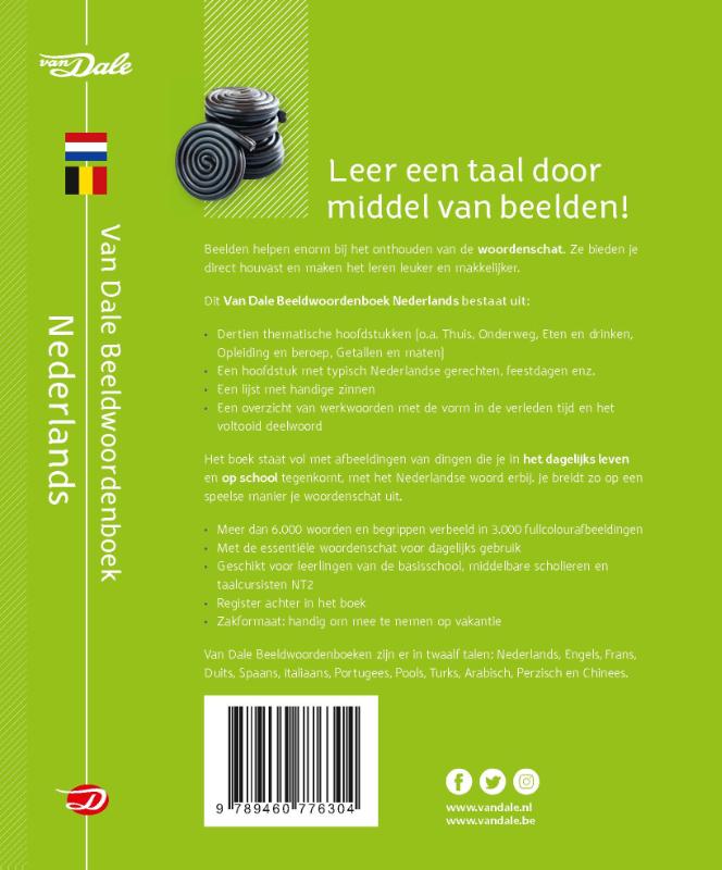 Achterkant van Van Dale Beeldwoordenboek Nederlands