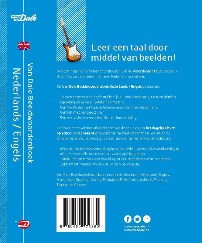 Achterkant van Van Dale Beeldwoordenboek Nederlands/English