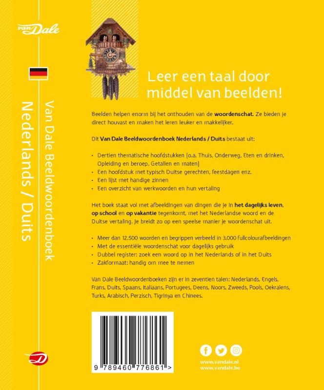 Achterkant van Nederlands-Duits
