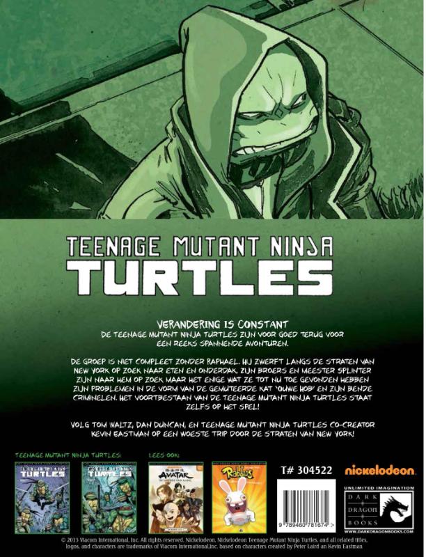 Achterkant van Teenage mutant ninja turtles