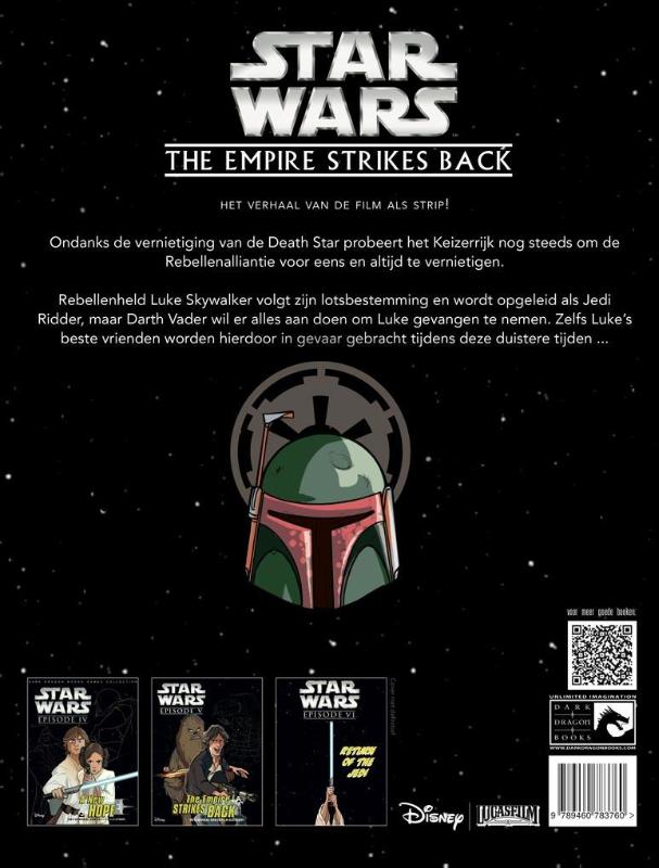Achterkant van The empire strikes back