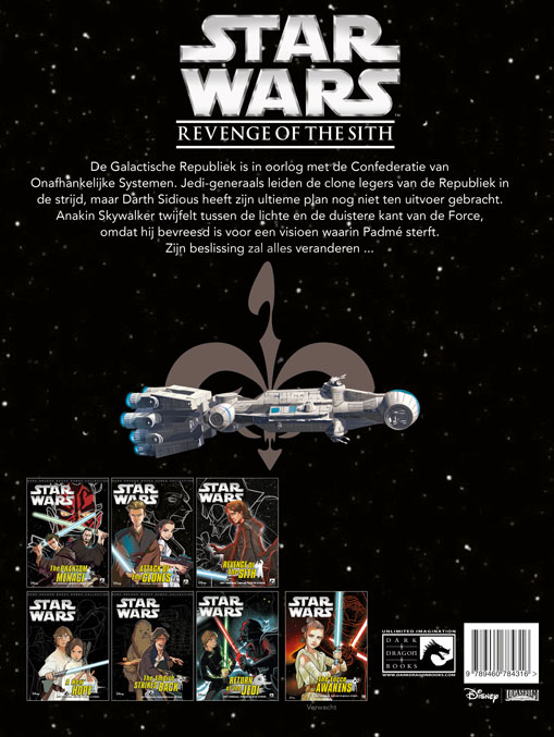 Achterkant van Revenge of the Sith