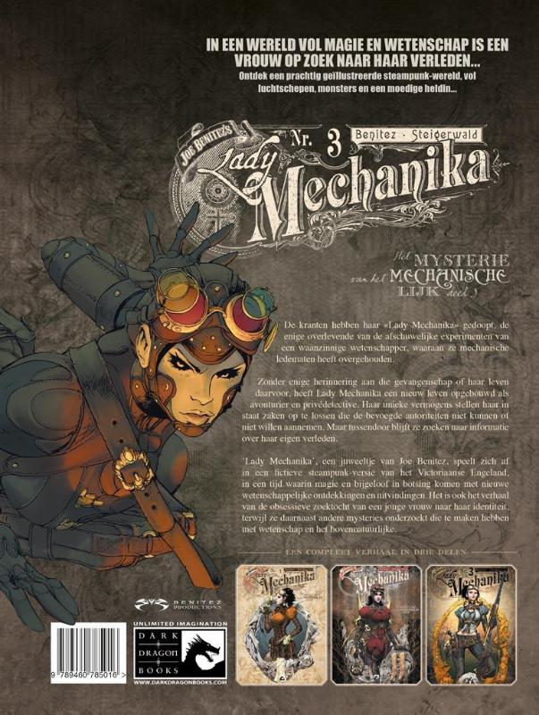 Achterkant van Lady Mechanika 03: Mysterie van het mechanische lijk 3