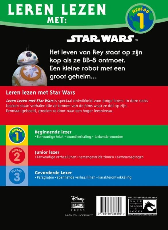 Achterkant van 1 Rey en bb-8