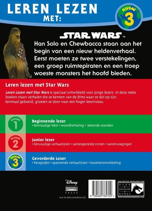Achterkant van 3 Han en Chewie keren terug