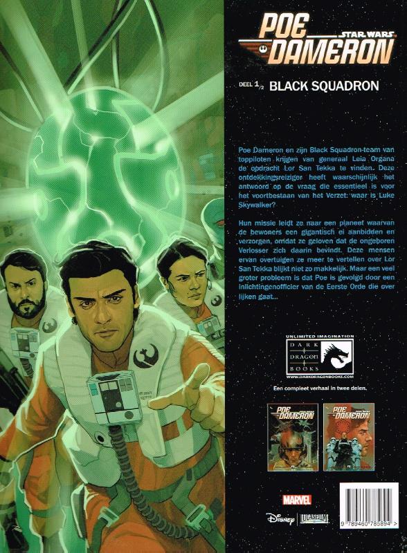 Achterkant van 2 black squadron